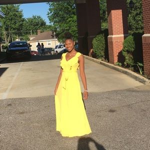 Yellow Sleeveless Maxi Dress